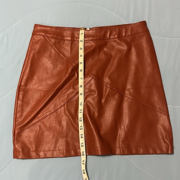 Amazon Brown Pleather Skirt - Picture 6 of 7